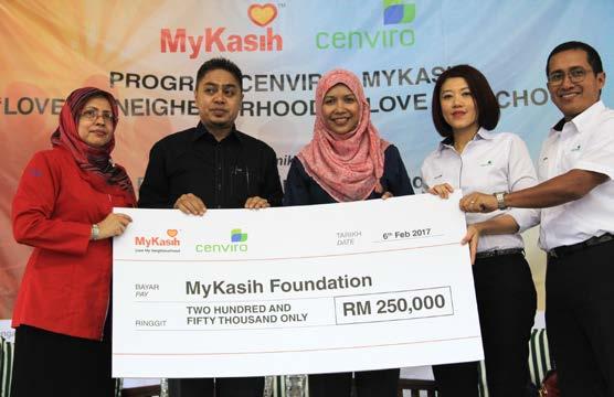 Love My Neighbourhood Campaign Launches Cenviro donates RM 250,000 and launches Recycle For Life Provides monthly food aid to 250 families in Kulim, Kedah.