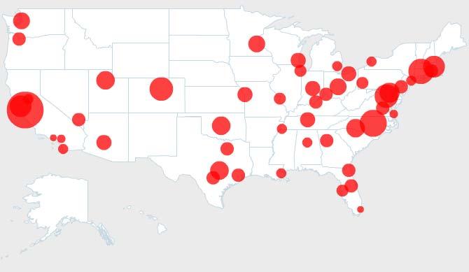 Job Postings Per Capita The 50 most populous metropolitan areas in the United States.