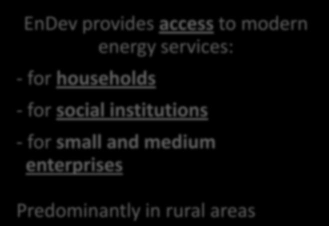 for households - for social institutions - for small