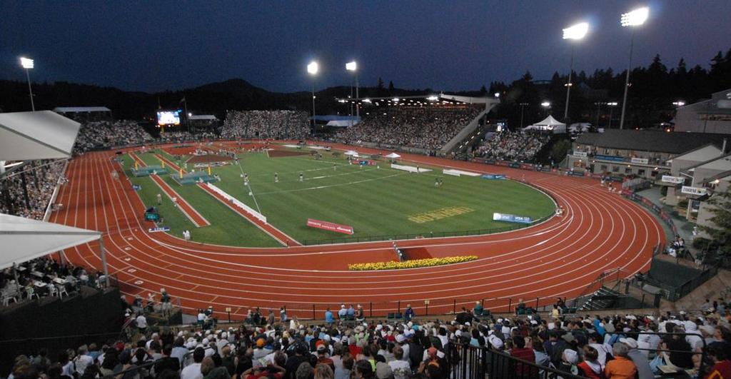 Hayward Field Facility History At the heart of Eugene s successful bids for the 2021 IAAF World Championships, the 2008, 2012 and 2016 U.S.