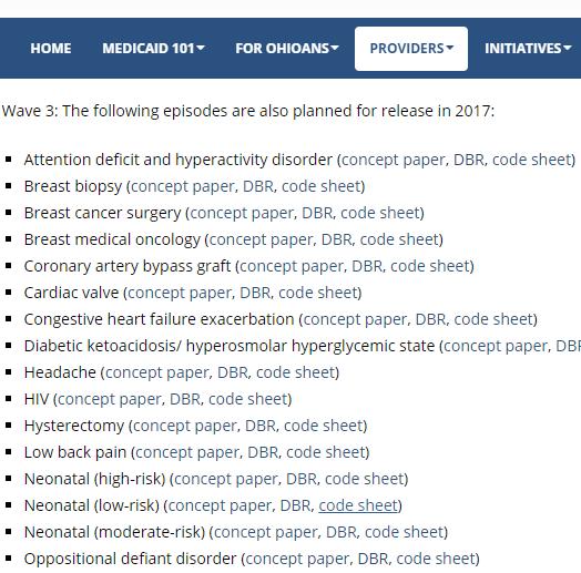 aspx): Concept paper: Overview of episode definition including clinical rationale for the episode, patient journey, sources of value, and episode design dimensions Detailed