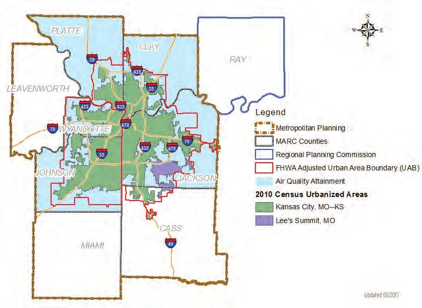 Figure 1: MARC Regional Boundaries The Transportation Improvement Program (TIP) The TIP is developed by MARC in cooperation with Kansas (KDOT) and Missouri () departments of transportation, local