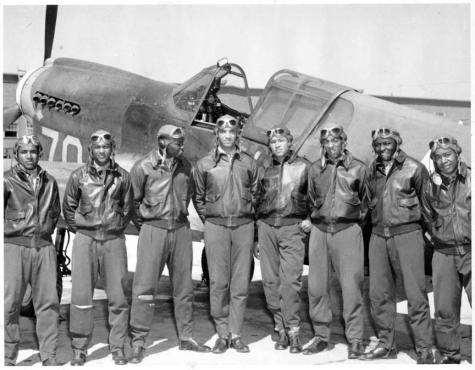 d. Tuskegee Airmen combat fighter pilots in Army Air Corps -