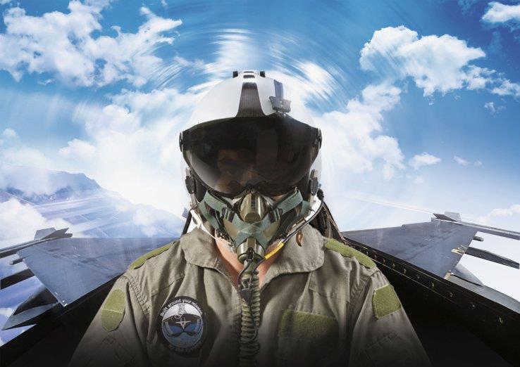 An artist's impression of the Targo HMD being utilised aboard an F-16 fighter. Elbit sees the Targo as providing an ideal training solution for the fifth-generation fighter.