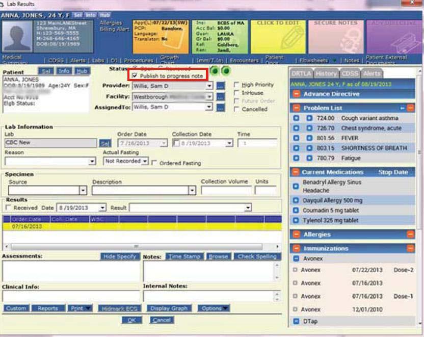 Treatment window Access to History of Patient Orders from Manage Orders