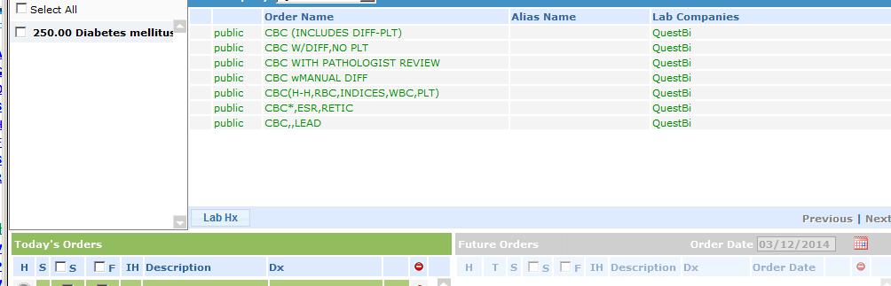 The Lab, DI or Procedure screen will open Publish Lab Results to Locked Note