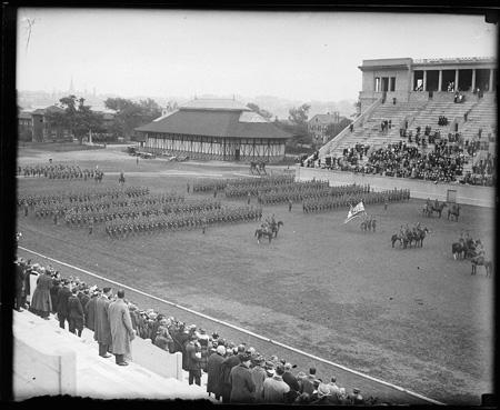 Army s Harvard Regimental Review at Harvard Stadium 1916