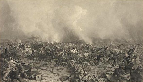 Gettysburg: Day Three Artist s rendition of the battlefield during Pickett s charge Lee believed Union lines were still