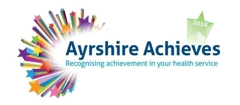 Now you have the chance to recognise the contribution of your colleagues and volunteers through the Ayrshire Achieves 2018 awards scheme.
