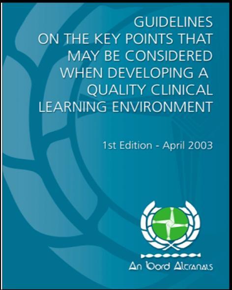 Clinical learning environment (CLE) The key function of any CLE is that it provides experience and supervision that allows learners to achieve learning outcomes specific to the programme of study