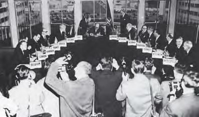 NATO foreign ministers sign the accession agreement in Paris, admitting the Federal Republic of Germany as the Alliance s 15th member, on 23 October 1954.