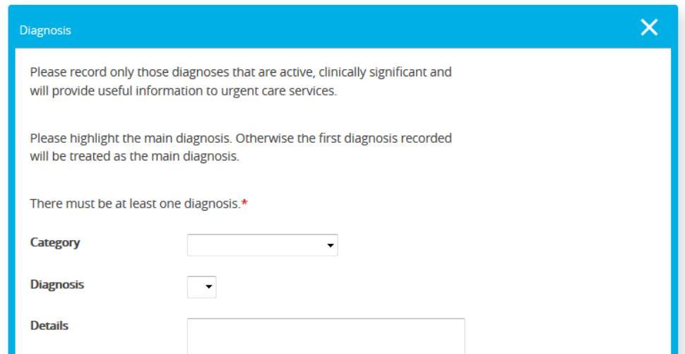 Select Add a Diagnosis.