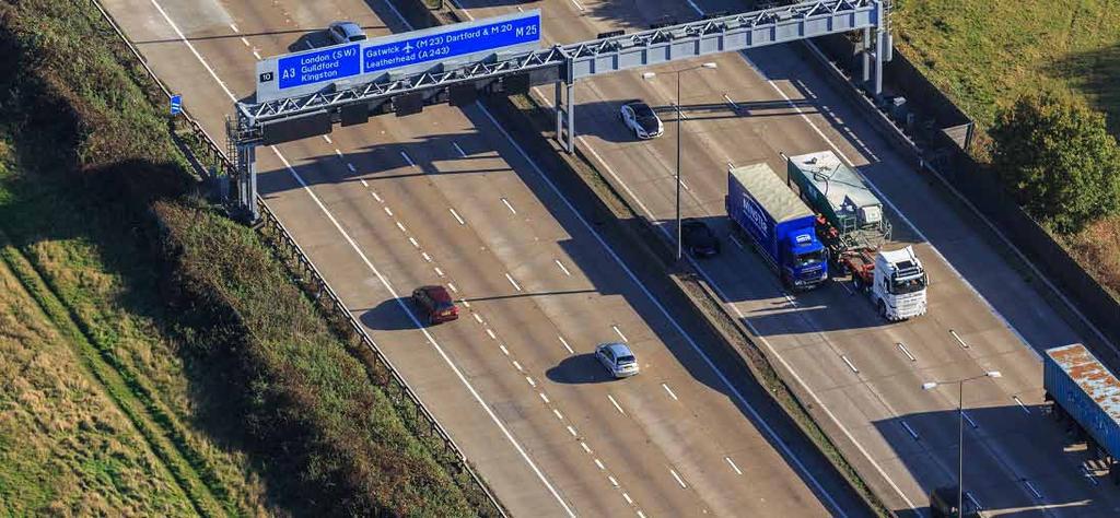 The M25 junction 10/A3 Wisley interchange is on a section of the motorway network that is of national and strategic importance.