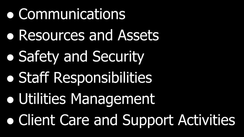Emergency Operations Plan Communications Resources and Assets Safety and