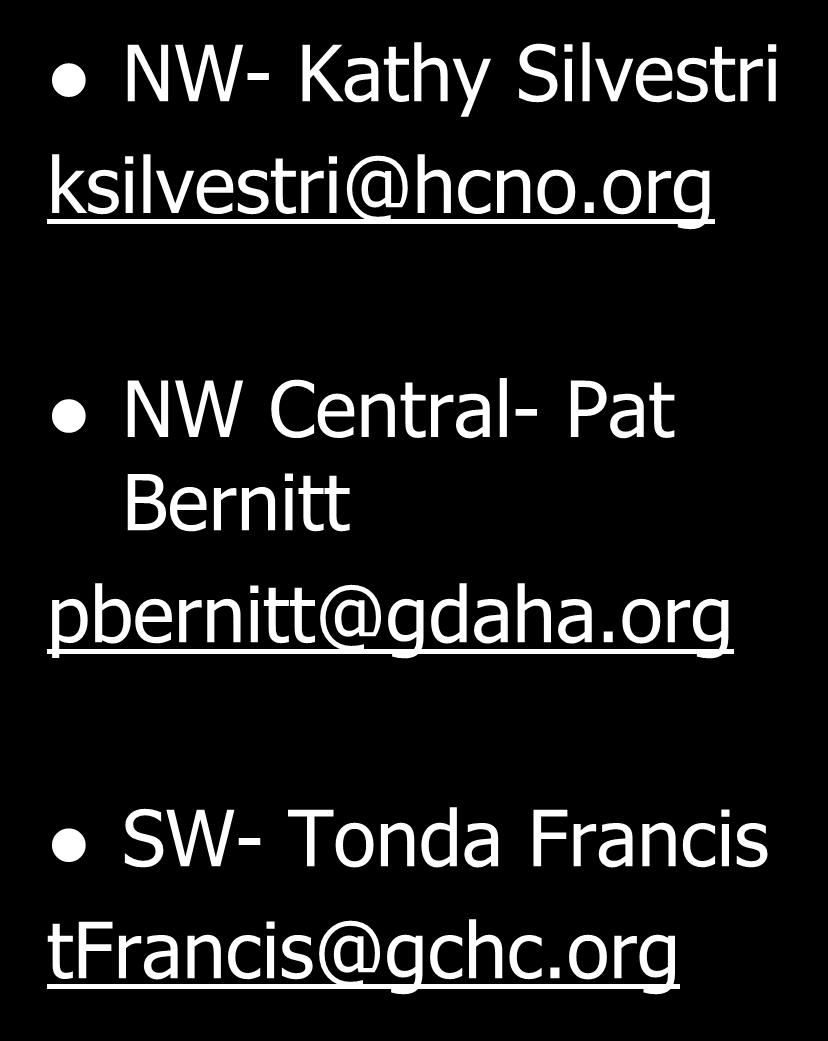 org NW Central- Pat Bernitt pbernitt@gdaha.