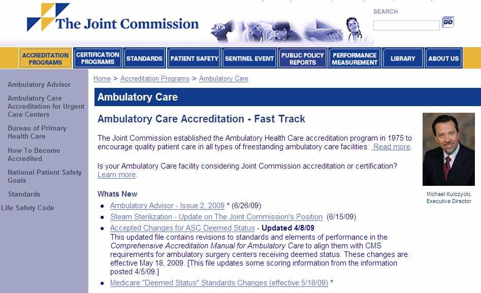 .. 5: Changes to Joint Commission standards For full text, go to website at: http://www.