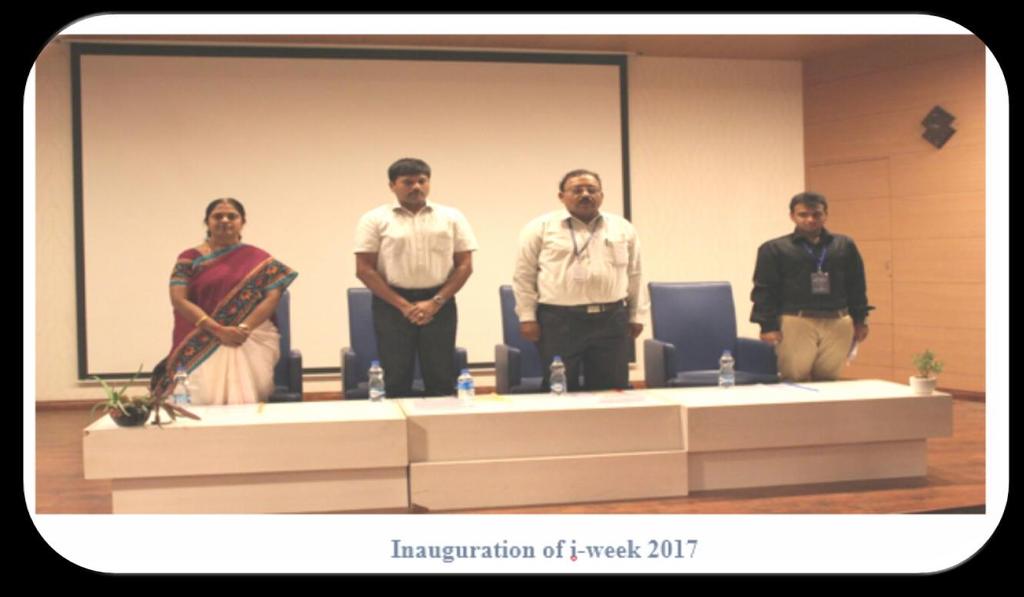 D. i - Week Celebration: Innopreneurs Club celebrated i-week-2017 from 20 th to 24 th of March 2017, conducting events, workshops and i-bazaar for the students to promote innovative attitude in their