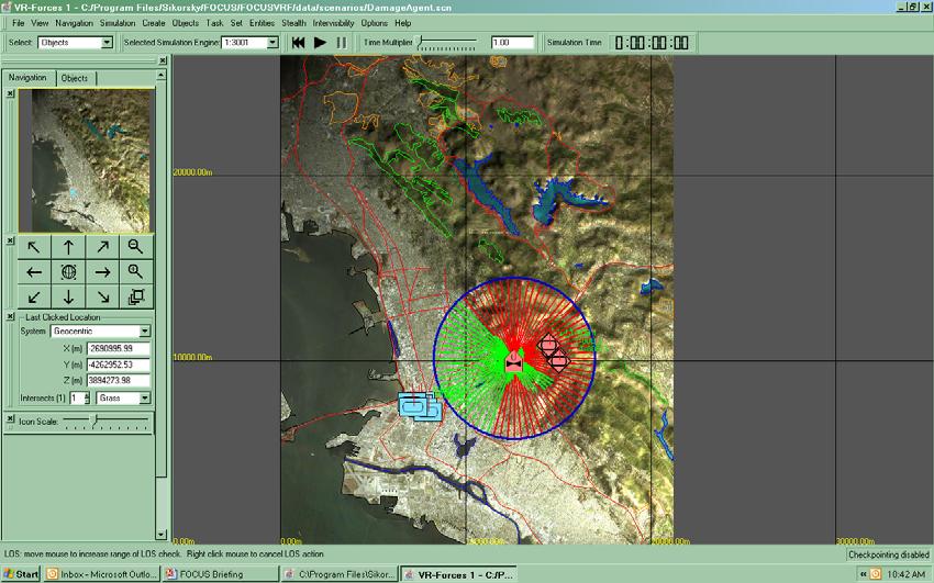 virtual/real-time and constructive analytical simulations with DTED and Open-Flight terrain;