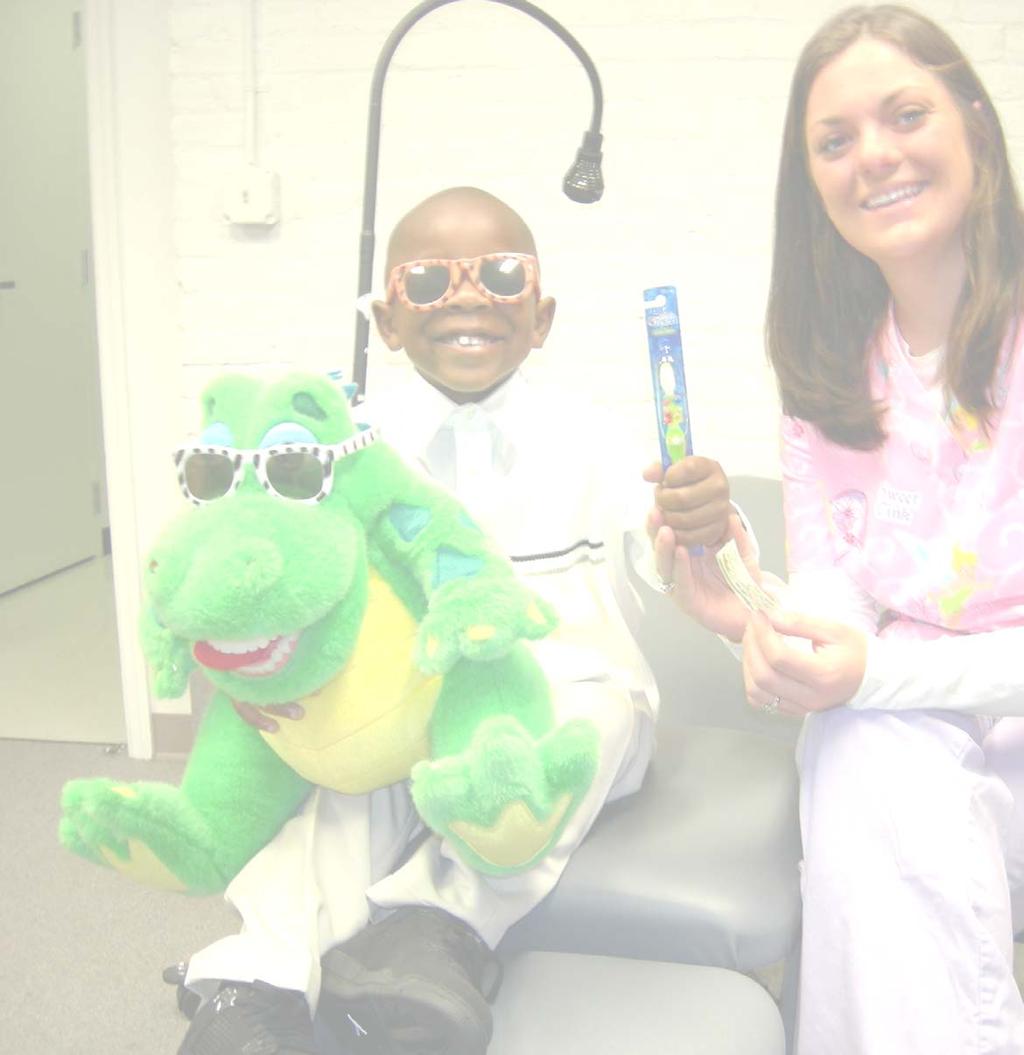Individual oral hygiene care instructions Referrals and care management services for follow up treatment Participants receive a toothbrush, toothpaste and fun surprises Services provided by