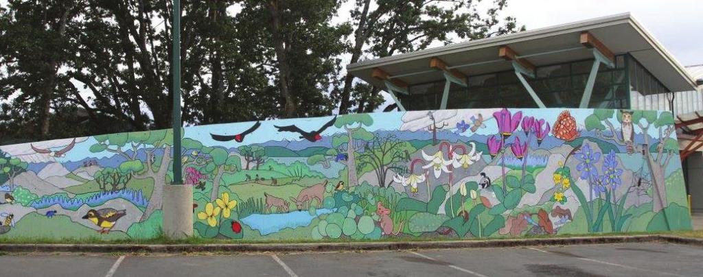 Connecting Community Stories, resources and inspiration The Mural Transformation at Rogers Elementary Background Rogers Elementary in the Victoria School District is situated in a special location: