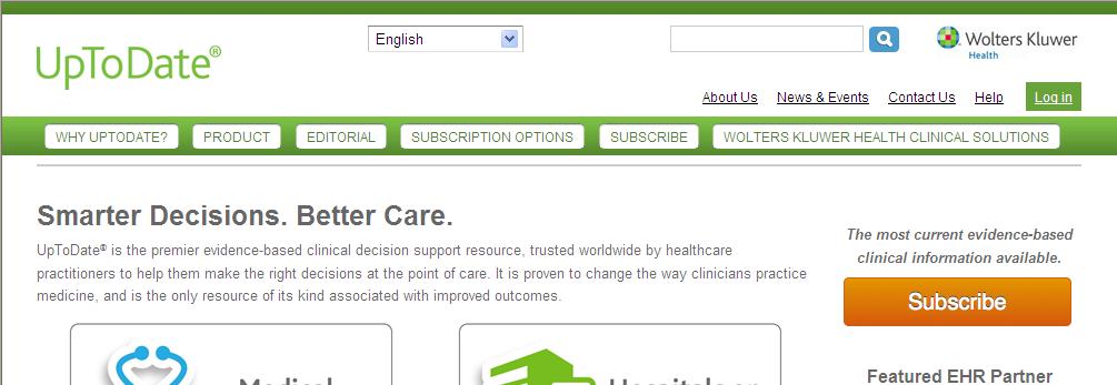 com and log in with your OpenAthens account from ANYWHERE: UpToDate is a popular point of care clinical reference tool which gives you