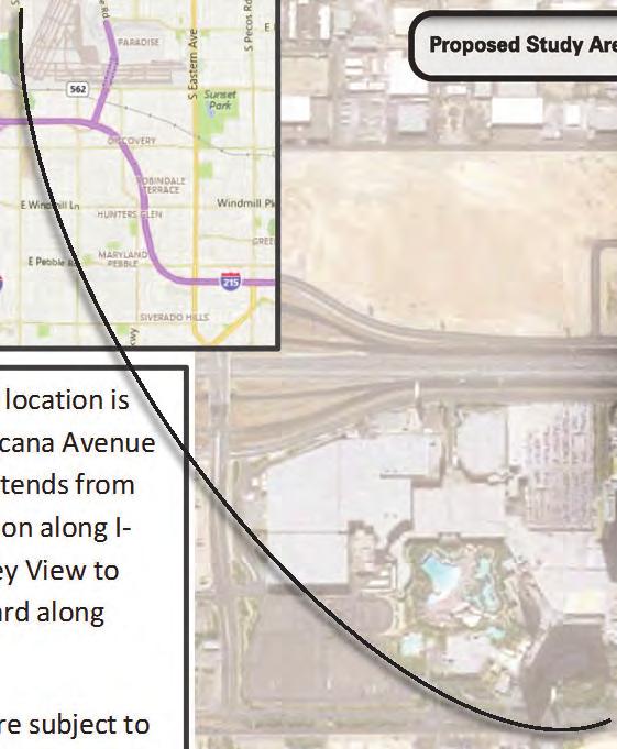 The Study Project location is the I 15 and Tropicana Avenue