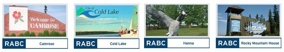 RABC Communities Four communities are participating in the permanent program: In partnership with Community Futures East Central Alberta In partnership with the Northeast Alberta Information HUB Ltd.