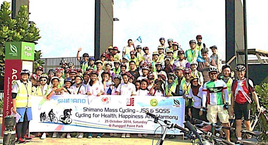 Shimano organised a mass cycling event for Jurong Secondary and Shuqun Secondary School at Punggol Point Park.