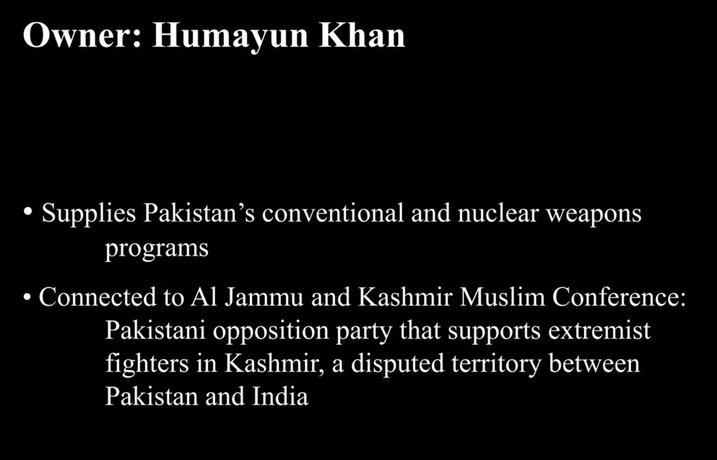 and Kashmir Muslim Conference: Pakistani opposition party that supports