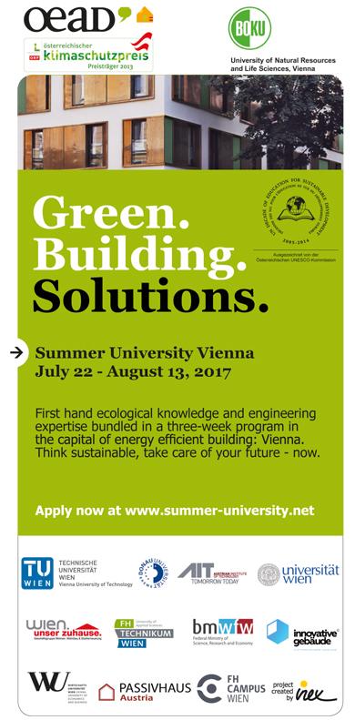 The GBS summer program provides world leading insight into sustainable architecture and the built environment. More information here. The DRC provides two scholarships for each summer school.