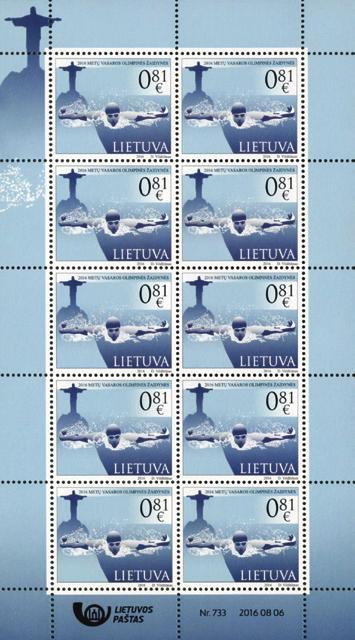 Stamp 35,5x30 mm. Perf. 13x13¼. No. 733-34.
