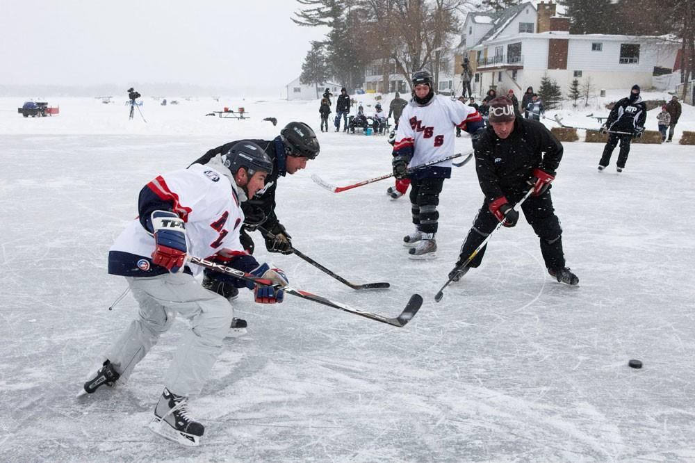Ice Hockey on the Lake! Bring out the entire family for a hockey game!