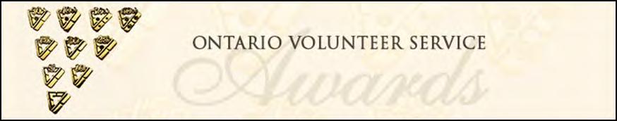 Ontario Volunteer Service Awards Publicly Acknowledge Your SSC Members and Volunteer Staff Members!