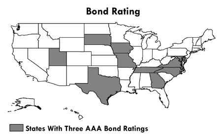 States aspire to have high bond ratings from the three rating services (Moody s Investor Services, Standard & Poor s Corporation, and Fitch Ratings).