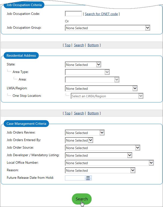 Entering Job Order Referral Results The Enter Referral Results option on the Manage Labor Exchange screen lets staff find internal jobs with referrals, and record the results of the referrals (i.e., change the applicant status the job order referral results for specific the candidate applicants).