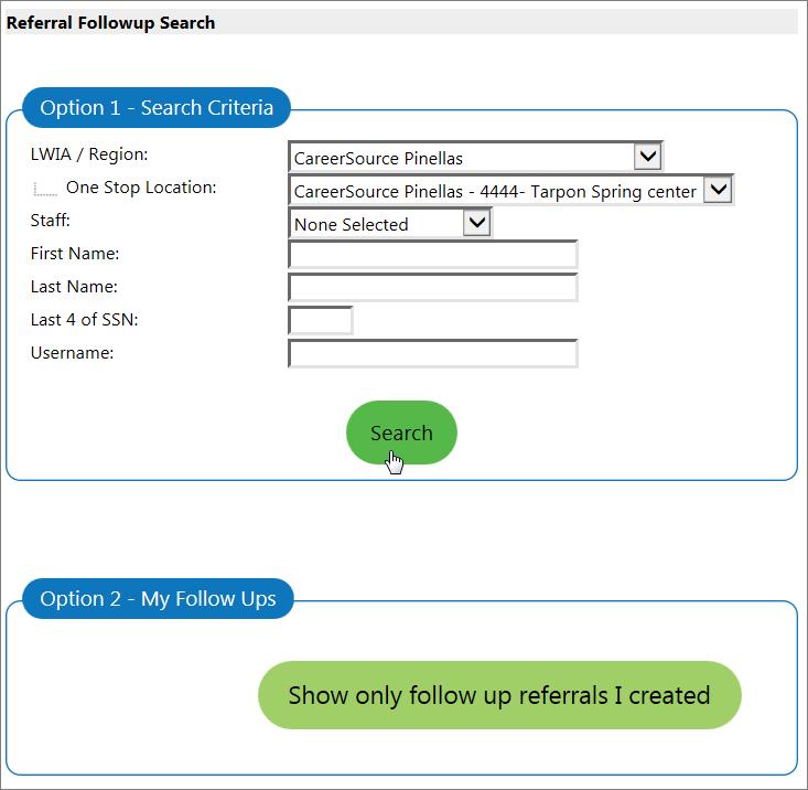 In the Job Seeker to be Referred area, you can select a résumé to attach to the referral, from the individual s stored résumés.