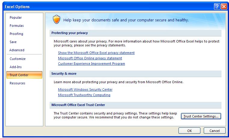 Prior to completing the form for the first time, users must first: a) Click on the Windows Office Button, and then click on the