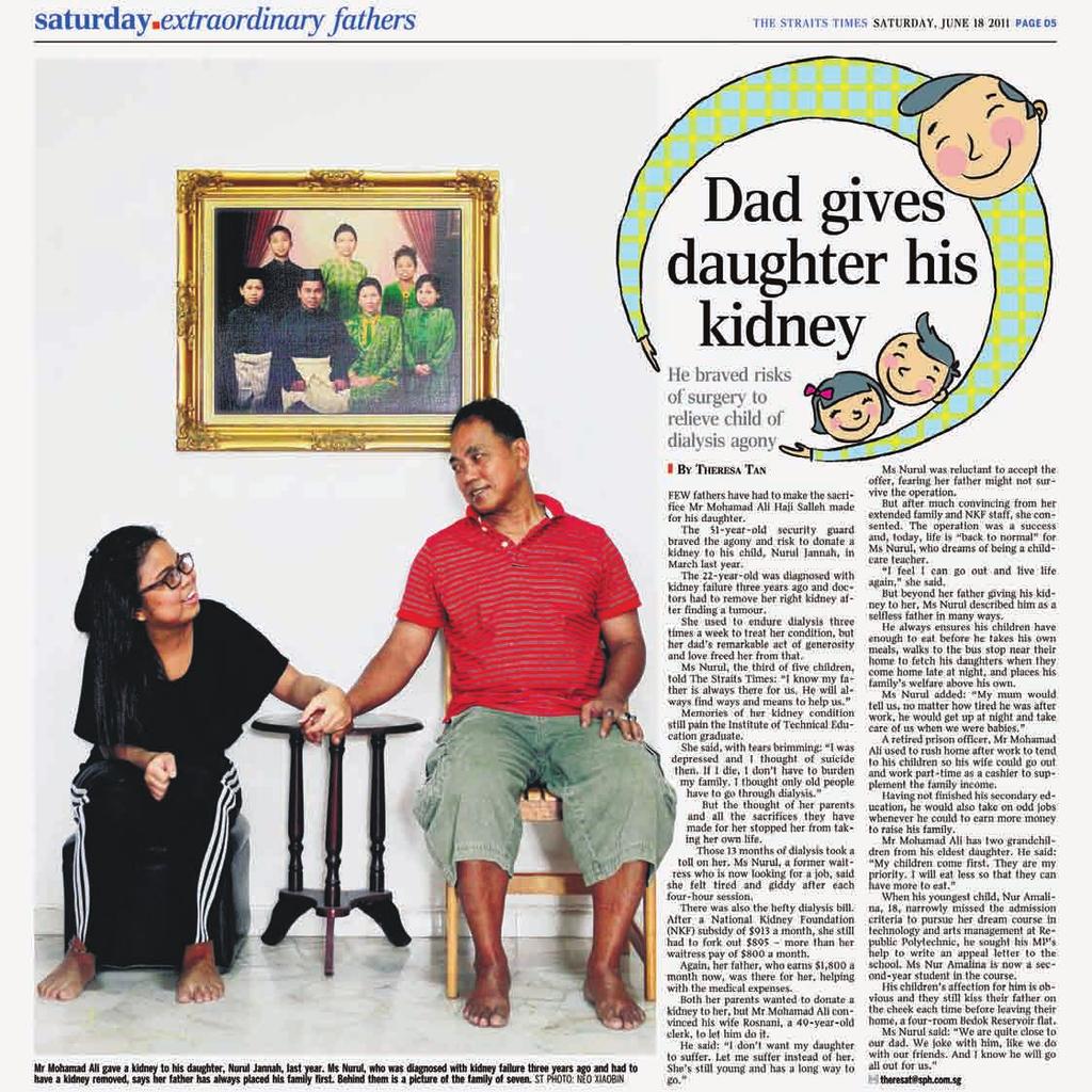 Promoting Kidney Transplantation Advancing Clinical Management & Care Clinical Since the launch of NKF s Kidney Live Donor Support Fund in 2009, 13 applicants have received funding (as at 30 June