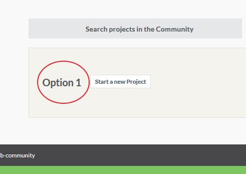 Create new Select Option 1 to start from