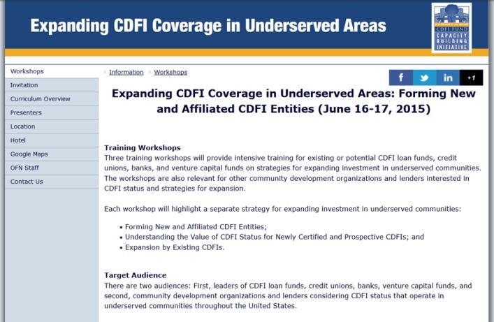 Virtual Resource Bank Will become available on the CDFI Fund s website: Training Materials Archived TA Webinars