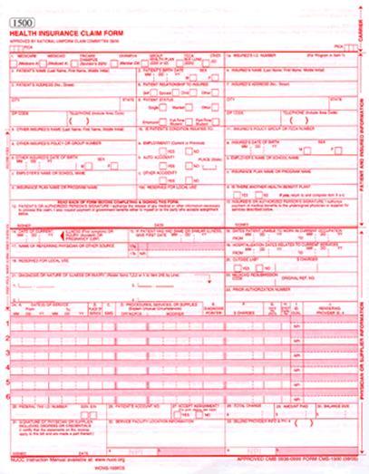 Billing Overview All services must be billed to IlliniCare using a CMS 1500 form. Claims can be submitted electronically or on a red CMS 1500 claim form.