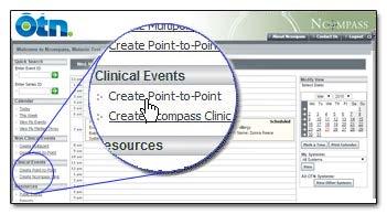 Scheduling P2P Clinical Events Creating a P2P Clinical Event Point-to-point events are those with only two systems involved, one host and one participant.