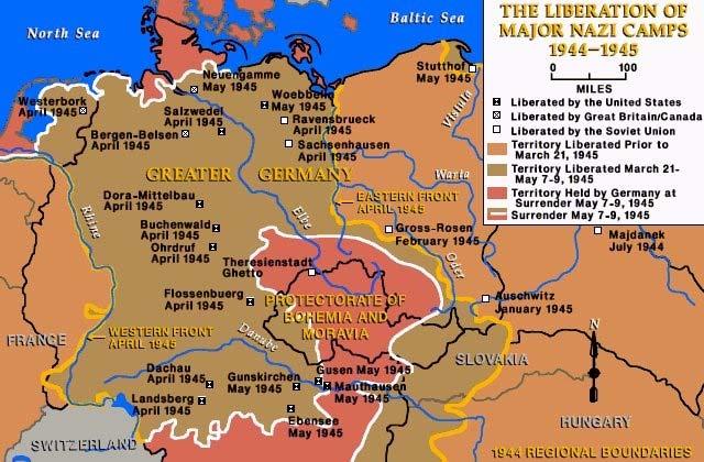 The Soviets discovered many death camps that the Germans had set up