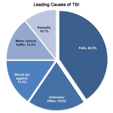 Causes of TBI Among Civilians 29 It is estimated that at least 75% of TBIs among civilians may be classified as