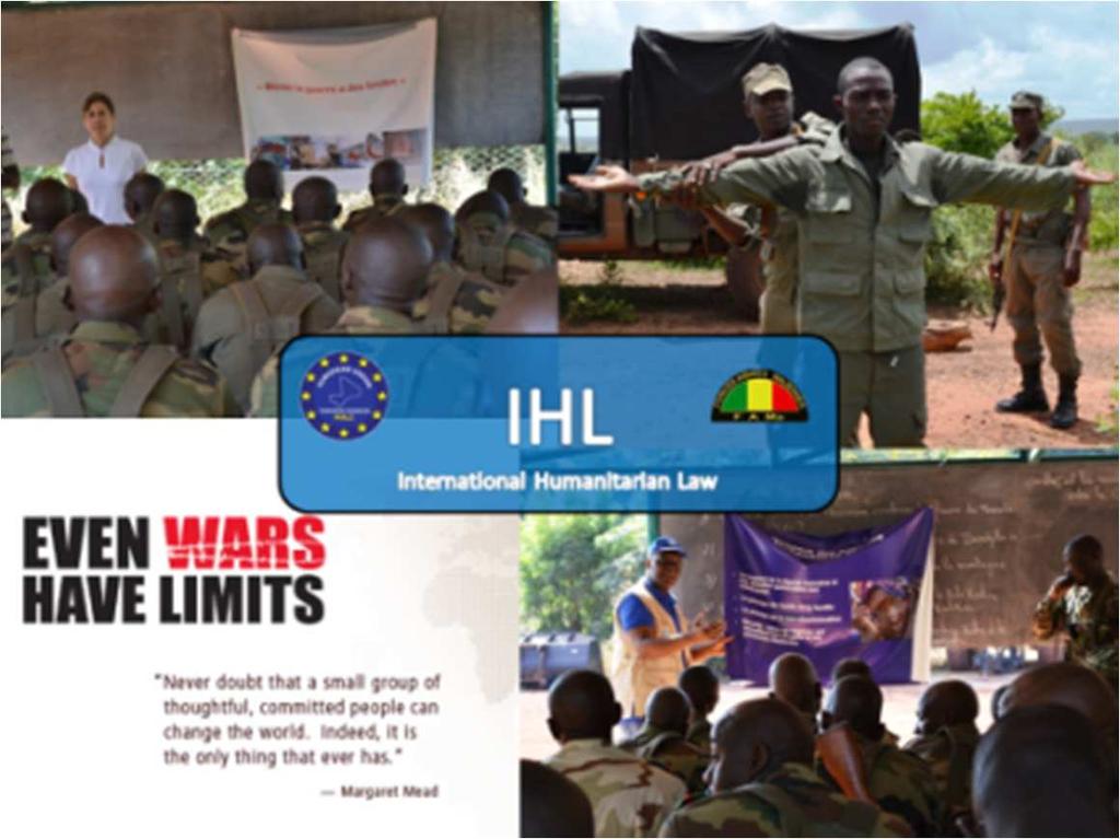 Training module for International Humanitarian Law The respect for Human Rights and International Humanitarian Law is an essential part of EUTM training, delivered by highlyqualified staff.