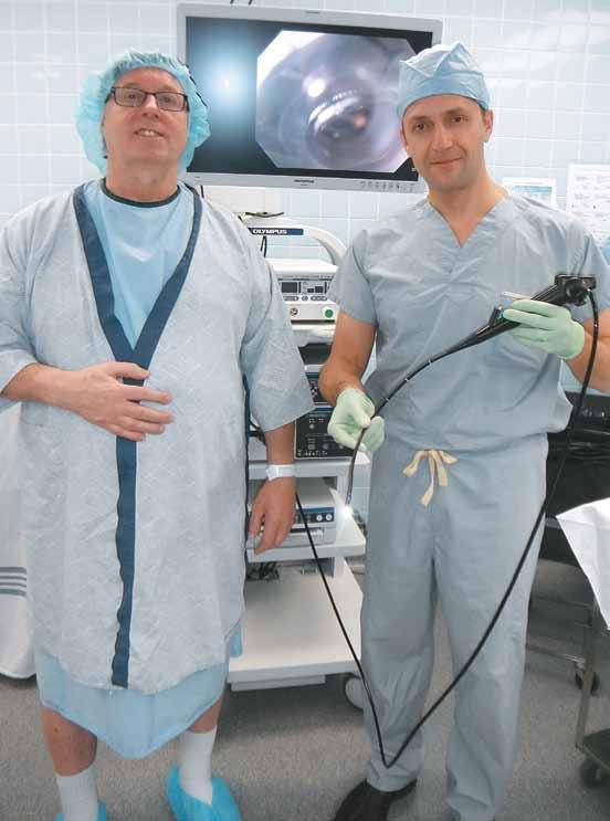 PAGE 6 o u r Carman Moen says he s more than happy his surgeon had the use of a loaner cystoscope to verify that his bladder cancer hasn t returned.