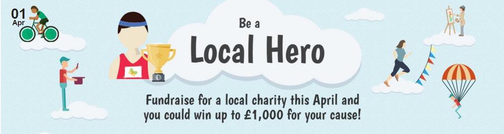 Match funds - 5,000 in prizes awarded to the causes supported by the top 20 fundraisers, ranked