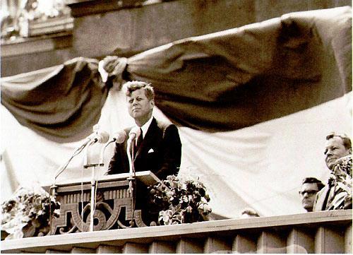 IN JUNE OF 1963 PRESIDENT KENNEDY WENT TO BERLIN AND DELIVERED HIS FAMOUS ICH