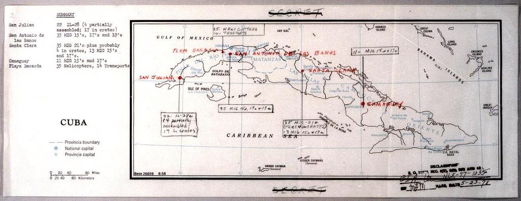 MAP USED BY JFK AND HIS ADVISORS TO PLOT