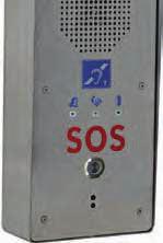 Stainless steel front panel 1 call button illuminated SOS inscription IP66 rating H 280 mm x W 130 mm x D 2 mm H 282,5 mm x W